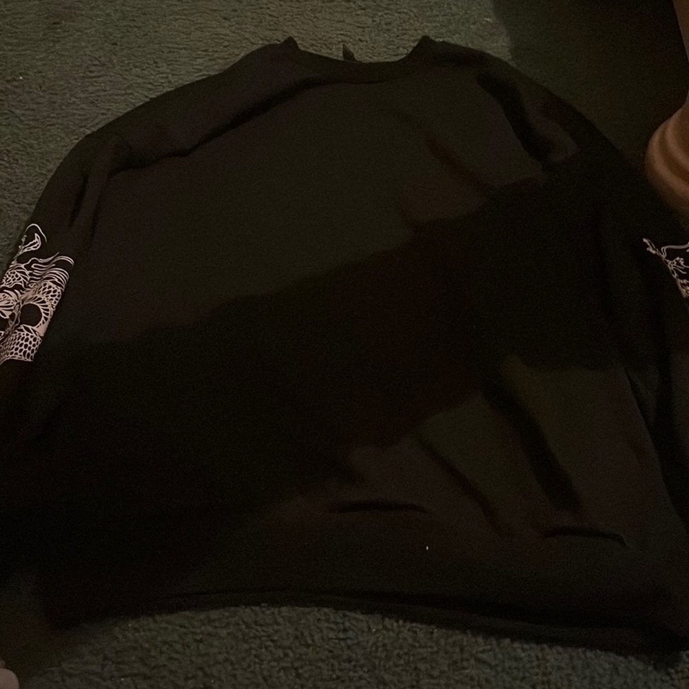 Black Sweater Dragon designed sleeves